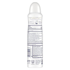 Dove Advanced Care Clear Finish Antiperspirant Spray underarm application demonstrates quick-drying protection