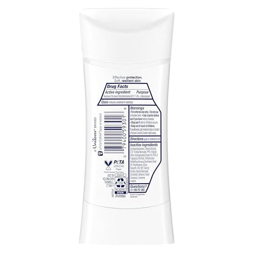 Dove Advanced Care Clear Finish underarm glide shows quick-dry protection
