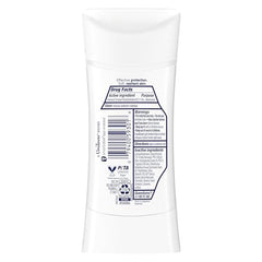 Dove Advanced Care Clear Finish underarm glide shows quick-dry protection