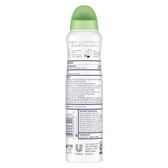 Dove Advanced Care Cool Essentials dry spray can closeup showing quick-dry formula.