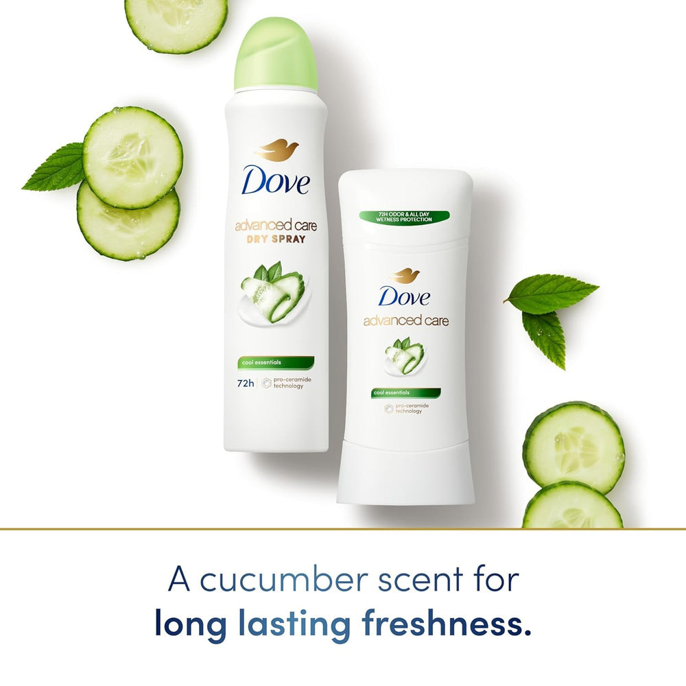Dove Advanced Care Cool Essentials Dry Spray quick-dry formula for effortless wear