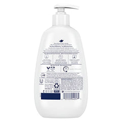 Dove Advanced Care Hand Wash pump bottle highlighting comfort and lasting moisture