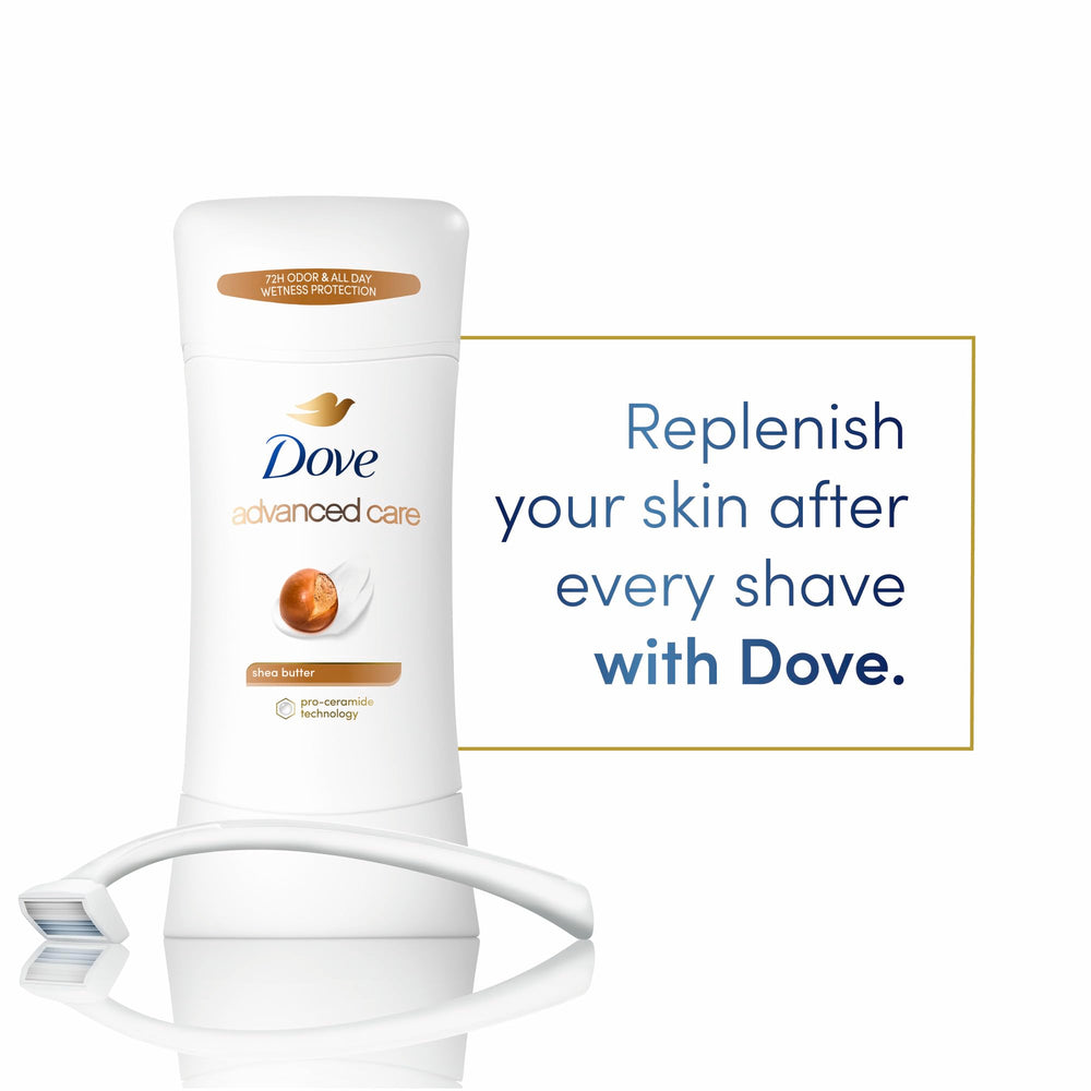 Dove Advanced Care odor control up to 72 hours underarm protection.