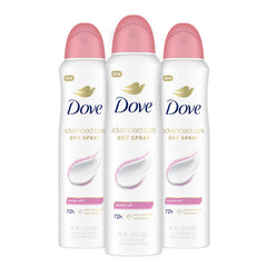 Dove Advanced Care powder-soft spray in action providing long-lasting underarm protection.