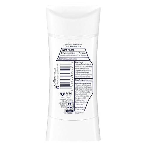 Dove Advanced Care Rejuvenate deodorant stick dries quickly for all-day comfort.