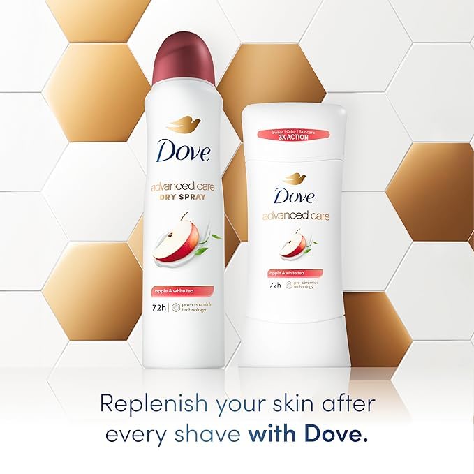Dove Advanced Care moisturizing cream underarm application for skin comfort