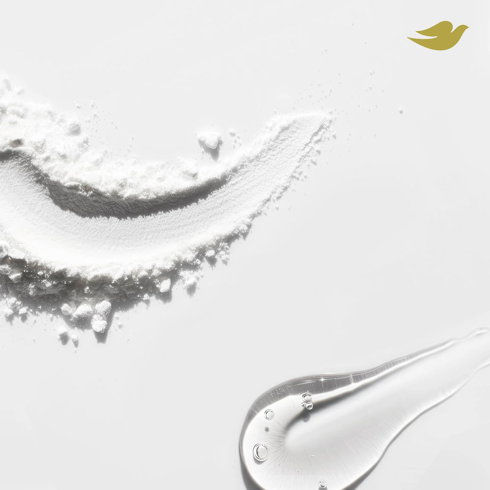 Dove Advanced Dry Shampoo compact packaging on vanity