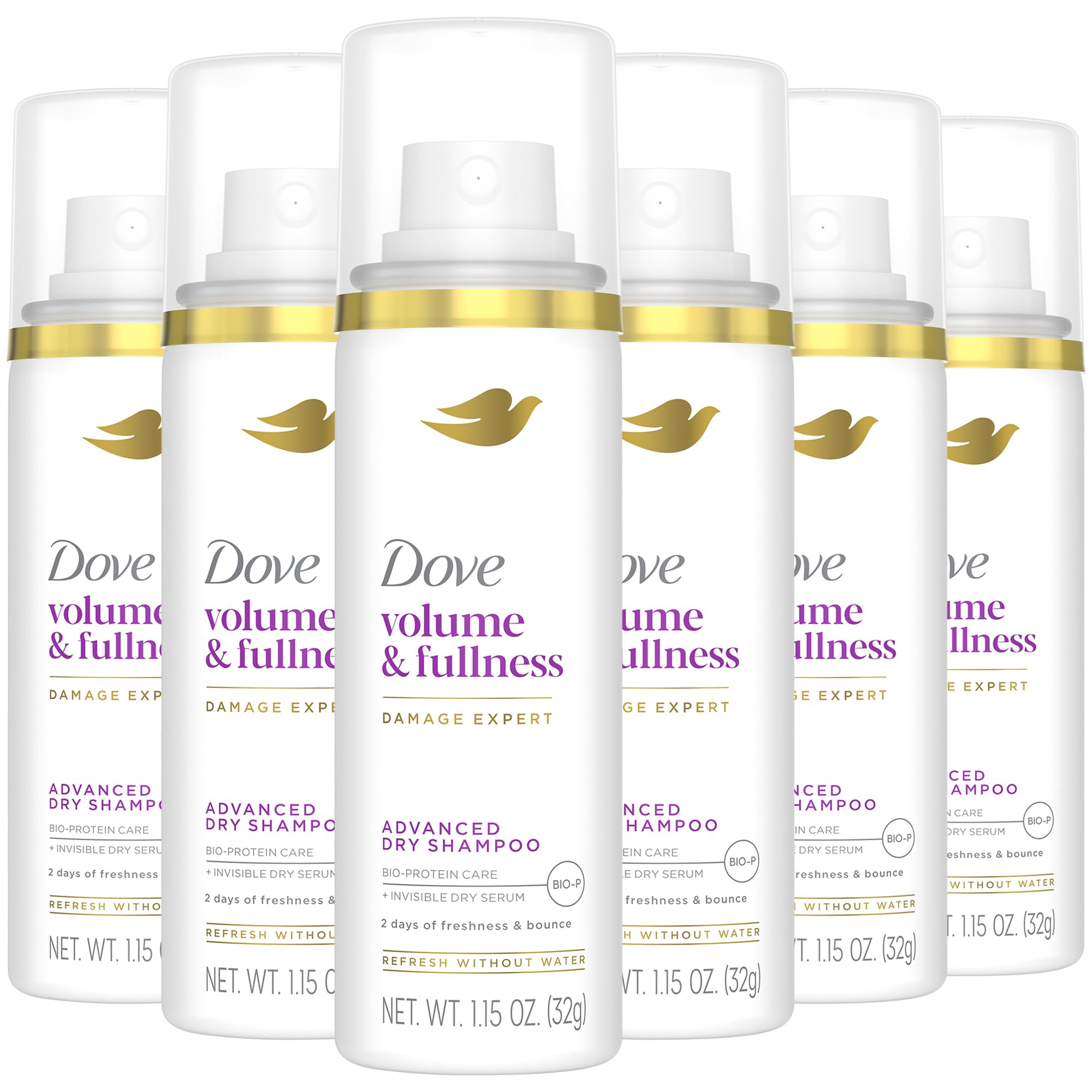 Dove Advanced Dry Shampoo travel-pack front view for on-the-go refresh