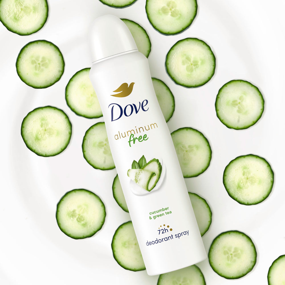 Dove quick-dry formula leaves underarms dry after spraying.