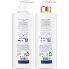 Dove Amino Curl Repair conditioner tube delivering smooth glide for defined curls