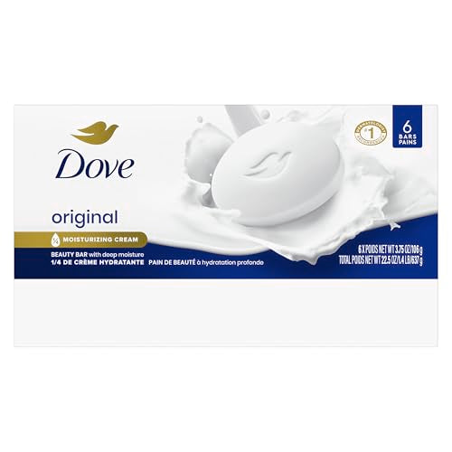 Dove Beauty Bar Original lather in hand showcases creamy cleansing and moisture.