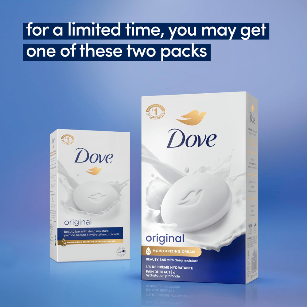 Dove Beauty Bar Original detail on 1/4 moisturizing cream for nourished skin