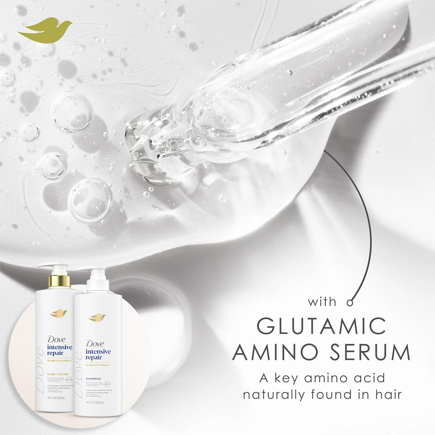 Dove bio-protein care ingredient matrix highlights protein builders for stronger strands