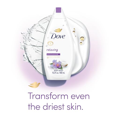 Dove Body Wash Relaxing Foam Lather demonstrates rich cleansing and aromatic calm.
