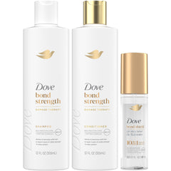 Dove Bond Repair Shampoo bottle showing strengthened hair bonds for daily care
