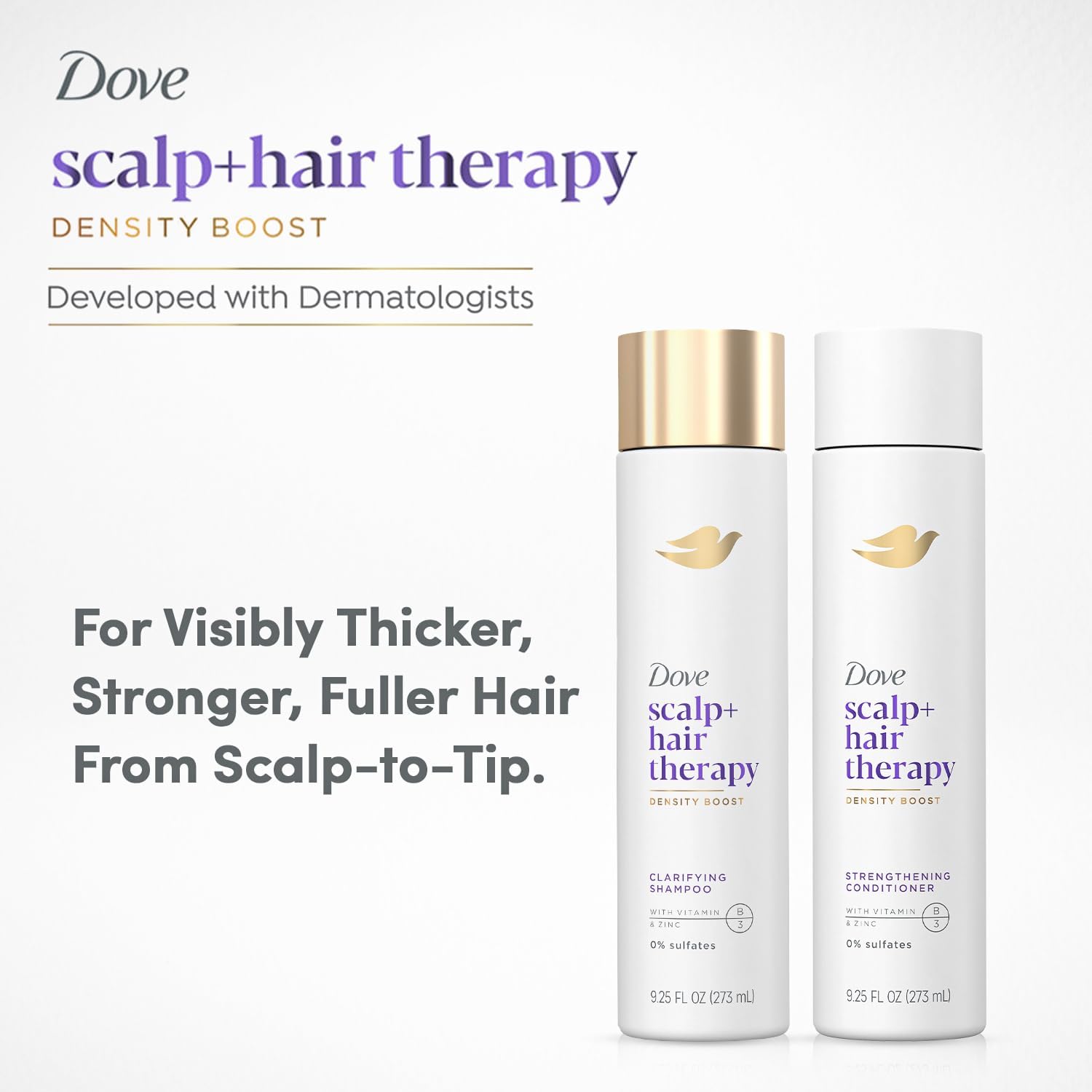 Dove Clarifying Scalp Shampoo foam closeup shows balanced cleansing for a revived scalp
