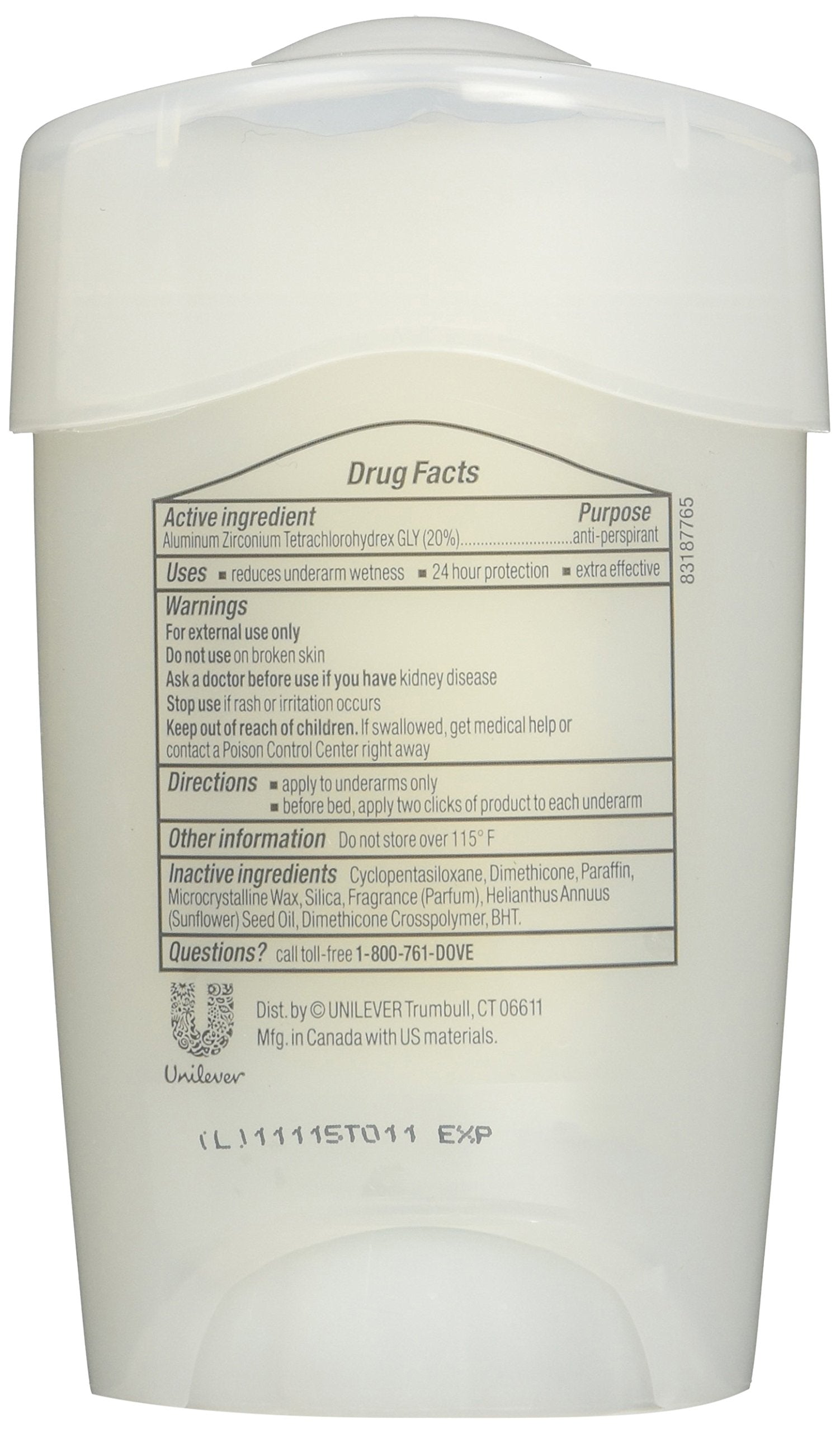 Dove Clinical Protection bottle pour demonstrates easy application and quick-dry formula