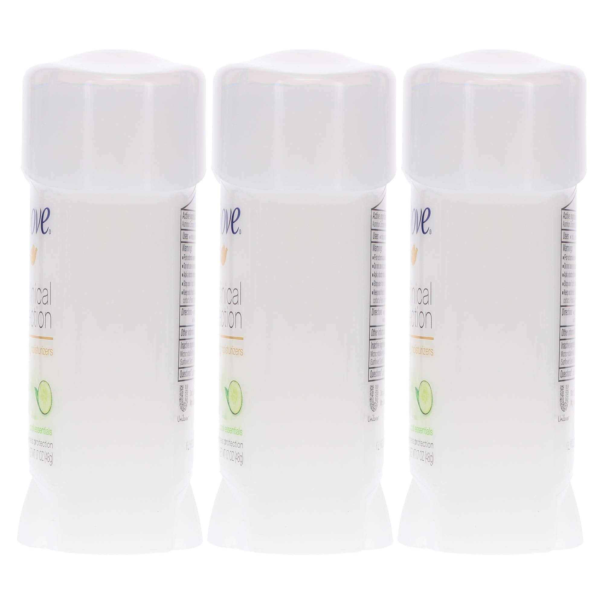 Dove Clinical Protection Cool Essentials packaging box for easy three-pack storage.