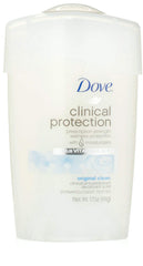 Dove Clinical Protection Original Clean stick pack shot showing strong protection and skin moisturizers