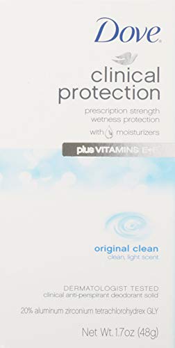 Dove Clinical Protection Original Clean underarm application shows moisturizing skin care