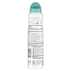 Dove Coconut Water & Lime dry spray dispensing action demonstrates quick drying.