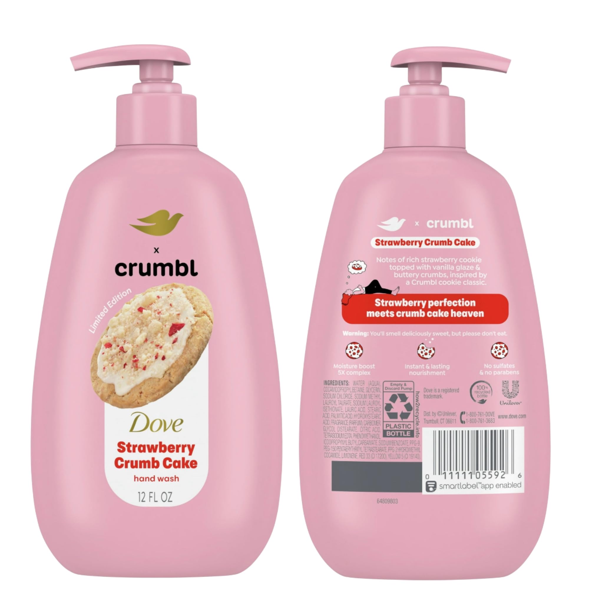 Close-up of plant-based moisturizers noted on packaging