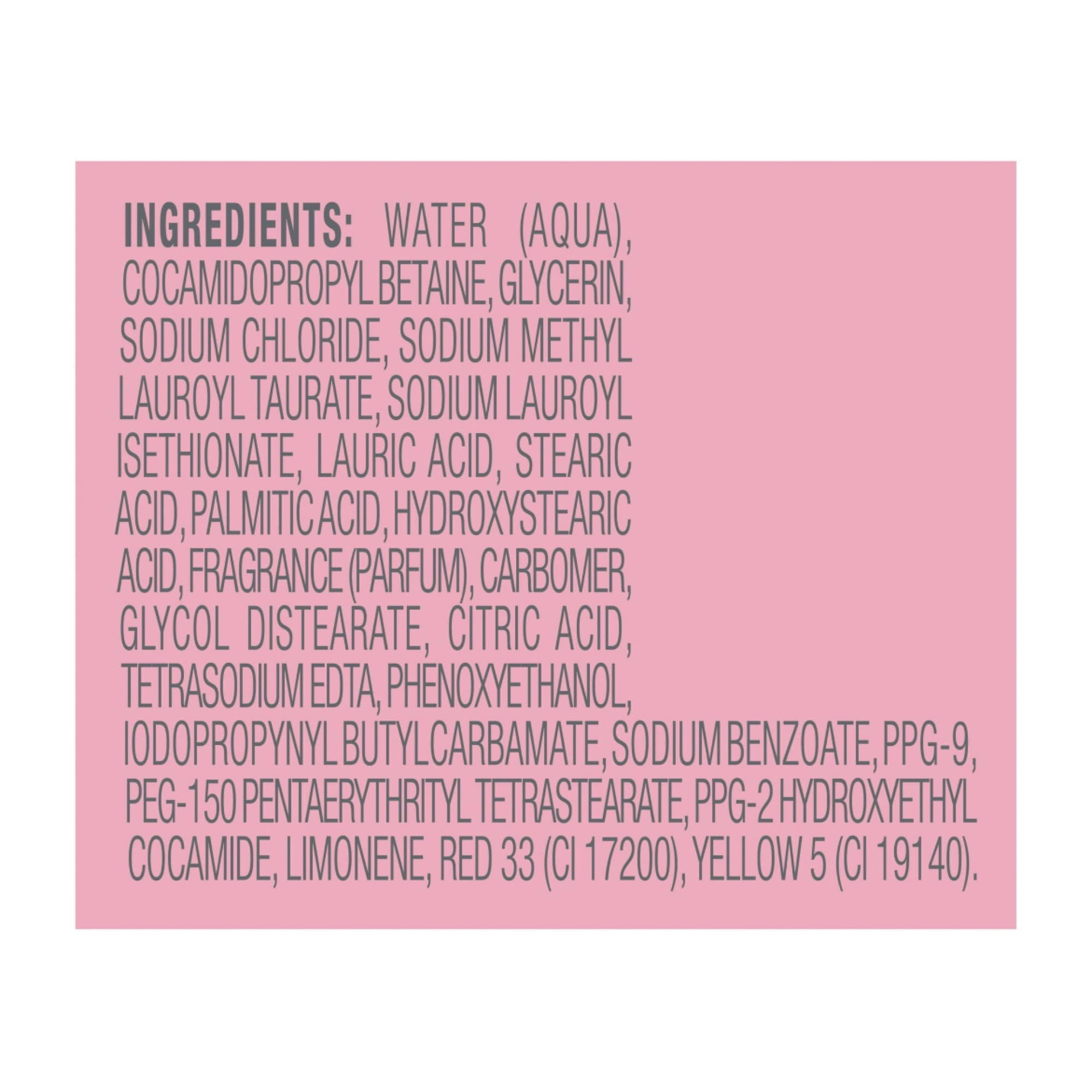 Scent-inspired pink tones and cookie motif on bottle art
