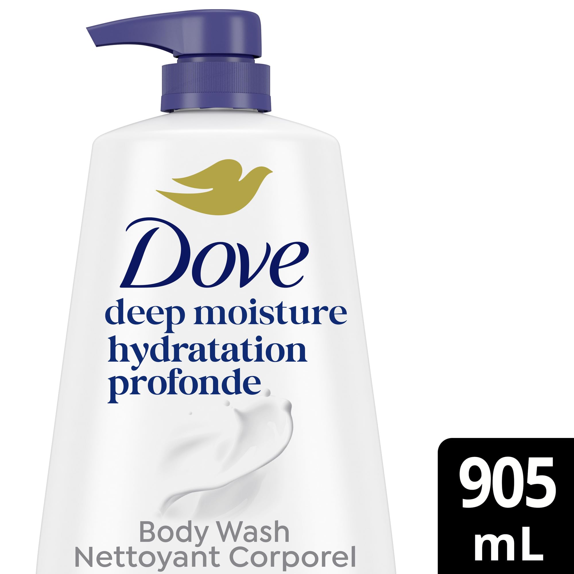 Dove Deep Moisture Body Wash for hands cleanses while nourishing skin.