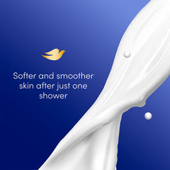 Dove Deep Moisture microbiome-friendly foam illustrates gentle cleansing.