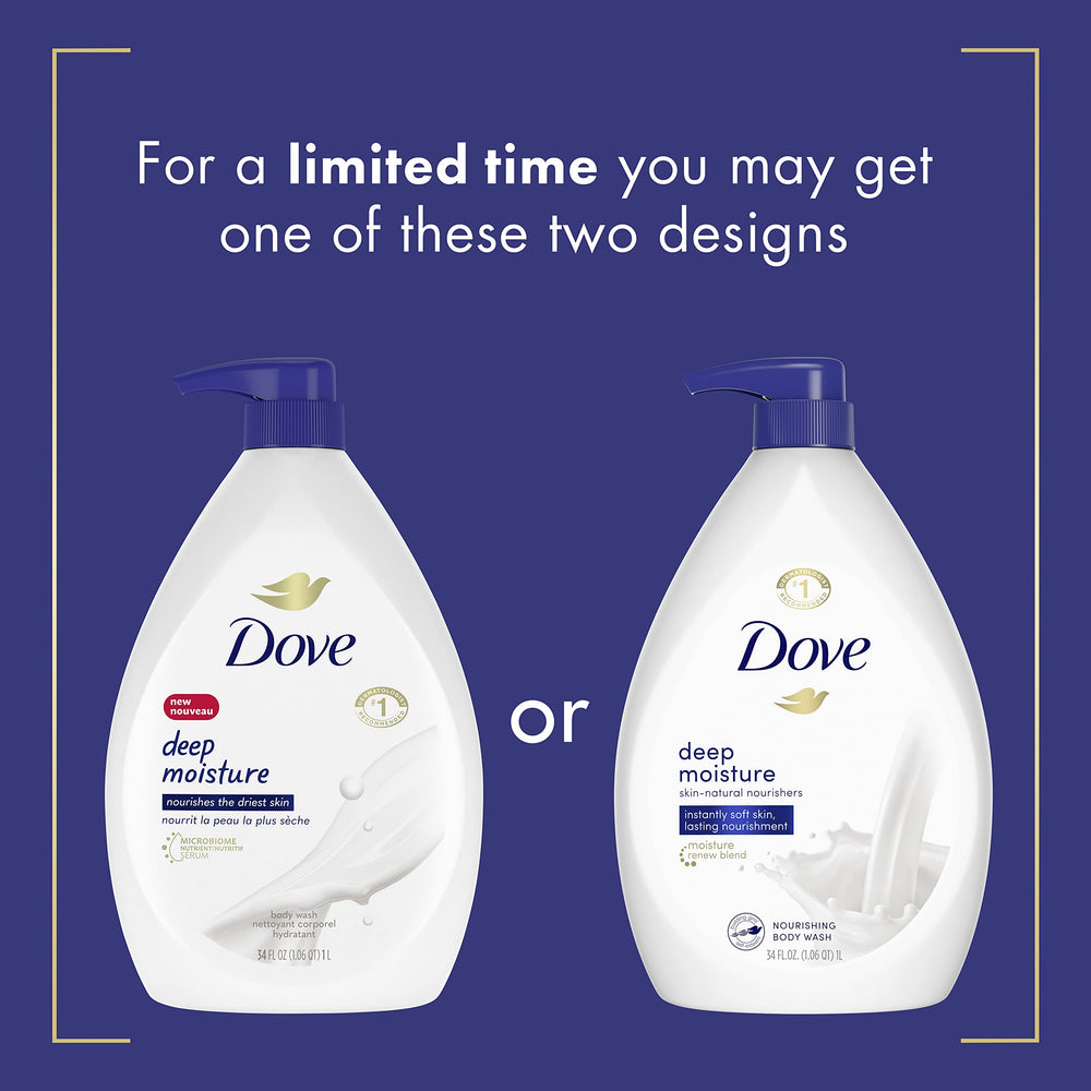 Dove Deep Moisture rich-lather texture shown for luxurious cleansing.