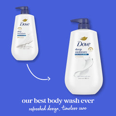 Dove Deep Moisture skin after-shower feels soft and nourished.