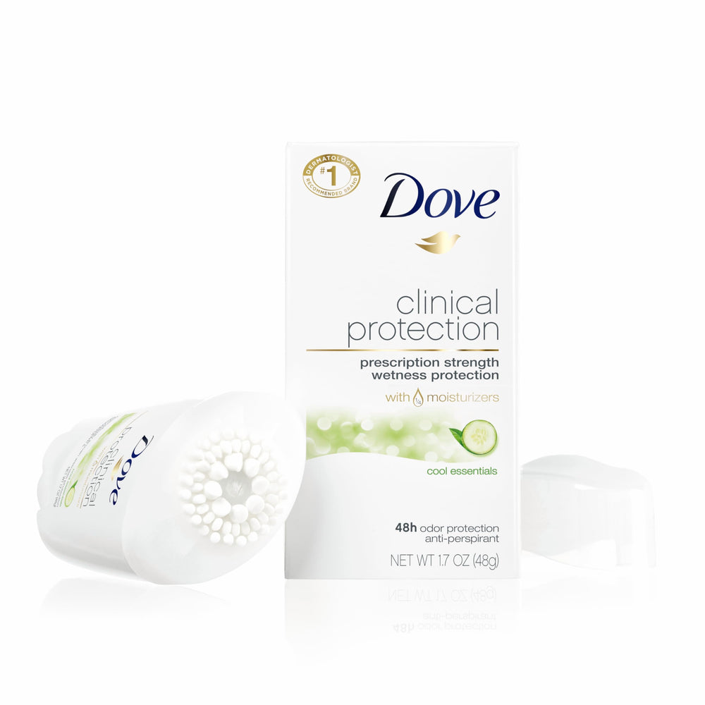 Dove deodorant stick-application close-up showing smooth glide.
