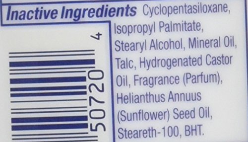Dove Deodorant Invisible Solid Powder 6-pack brand label close-up conveys trusted protection.
