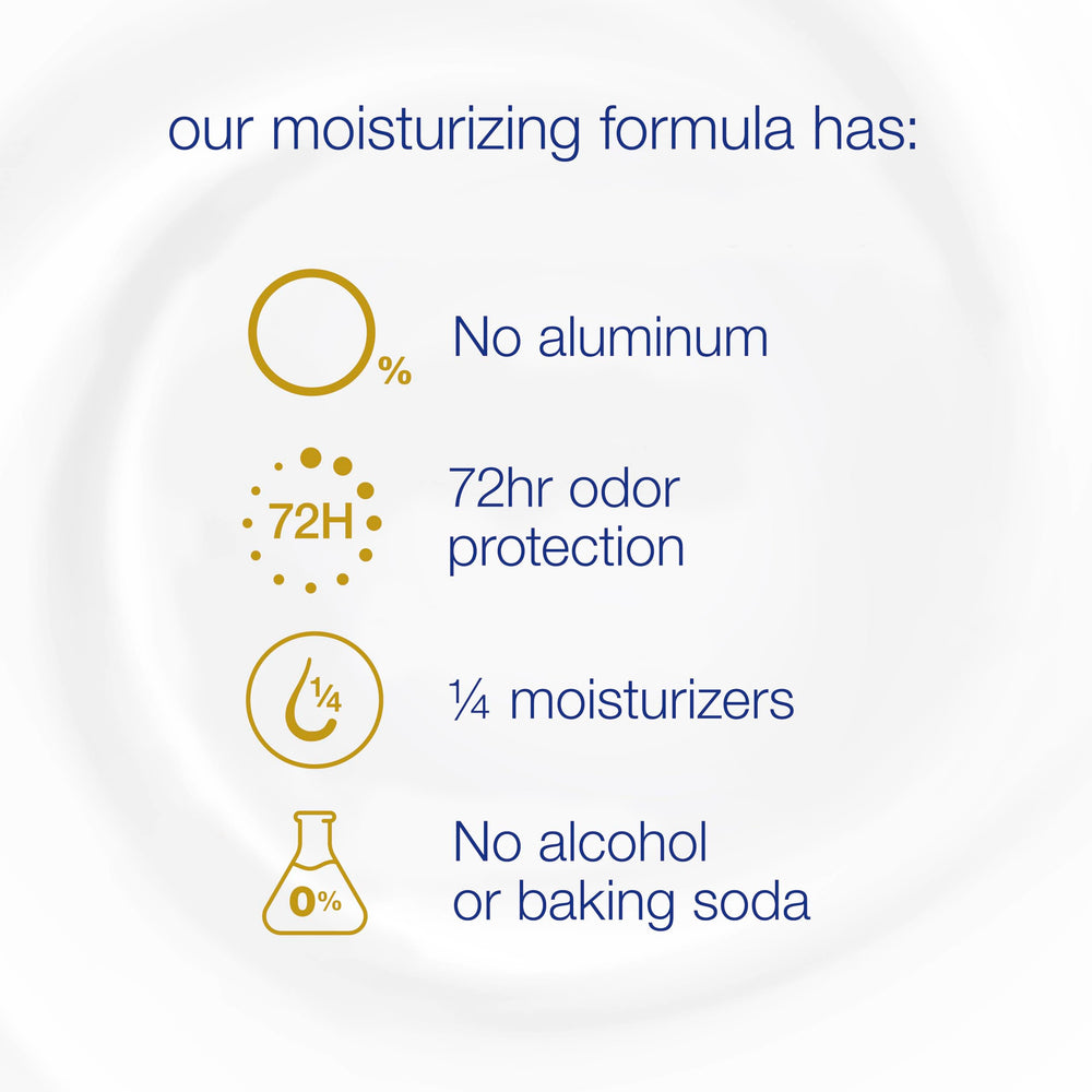 Dove travel-size deodorant fits purse or desk drawer for on-the-go refresh.