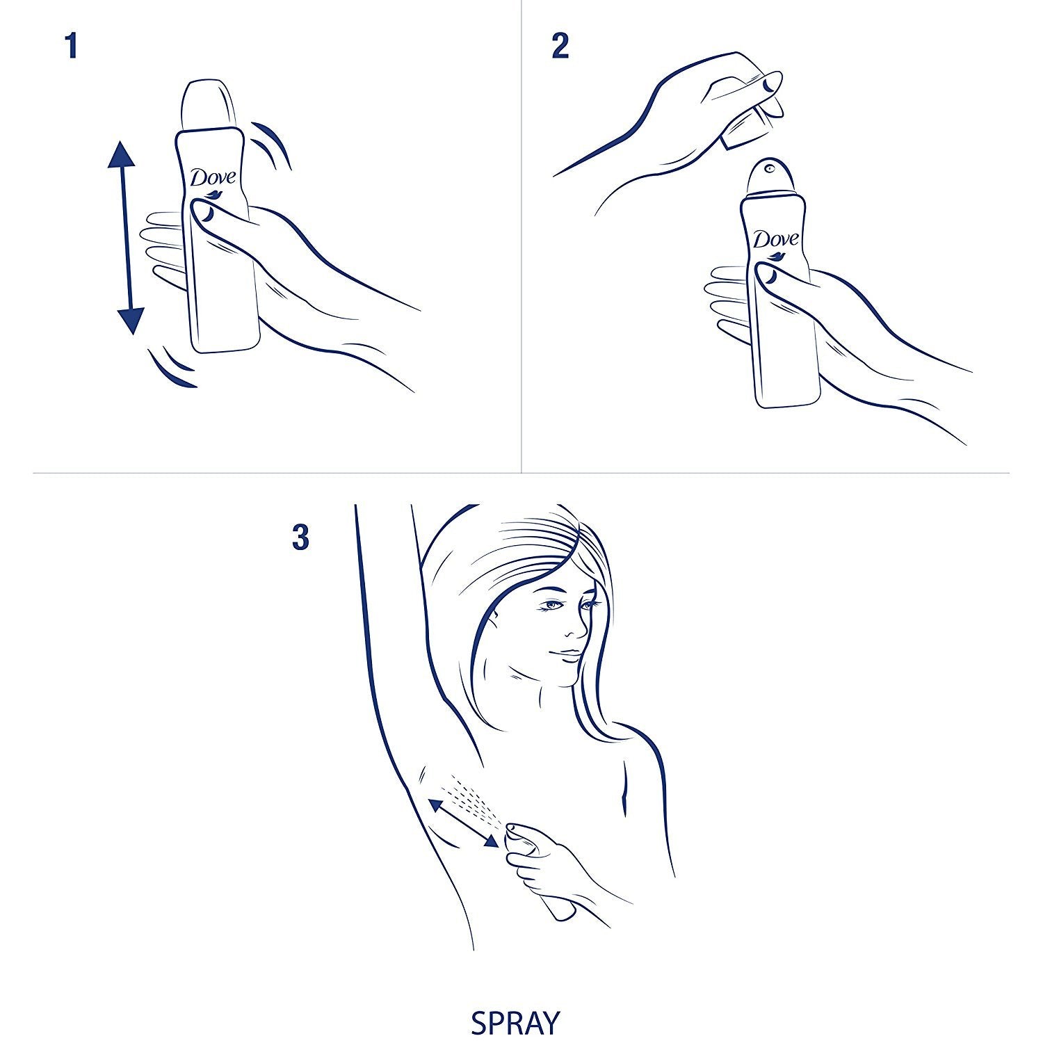 Dove Dry Spray Invisible Sheer Fresh close-up of the invisible finish on skin.
