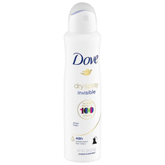 Dove Dry Spray Invisible Sheer Fresh three-pack display highlighting value and convenience.