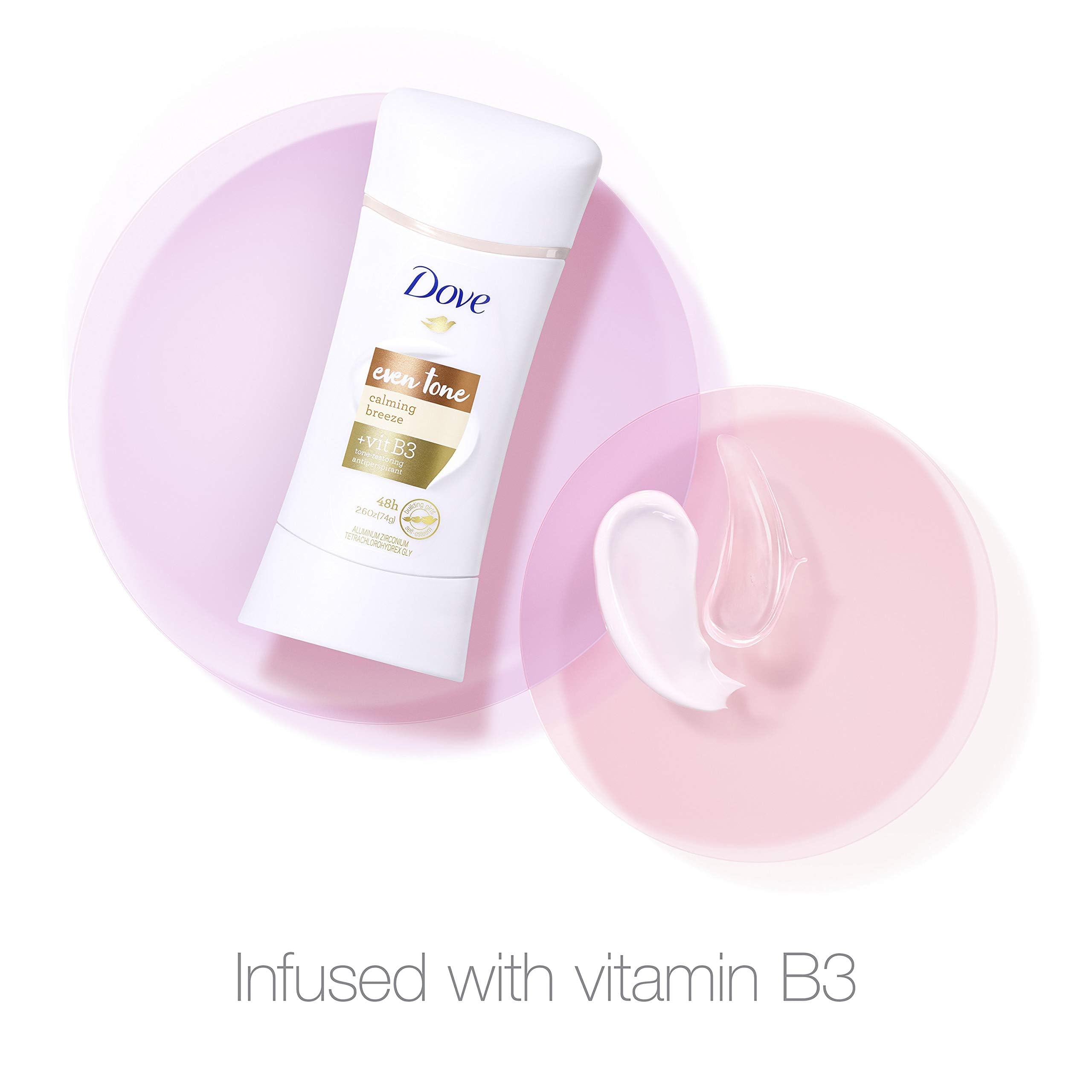 Dove Even Tone Apple Blossom routine featuring niacinamide and ceramide-boosting formula.