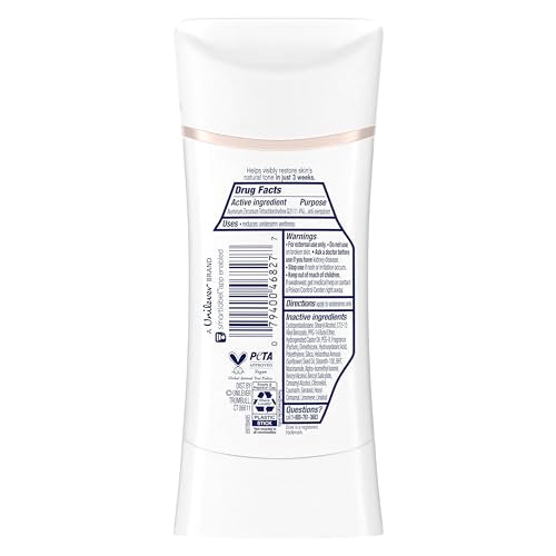 Dove Even Tone peach blossom stick close-up highlights gentle texture for even-toned underarms.
