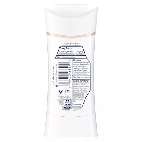 Dove Even Tone rosewood-powder stick helps smooth underarms with a gentle skin nourishing feel.