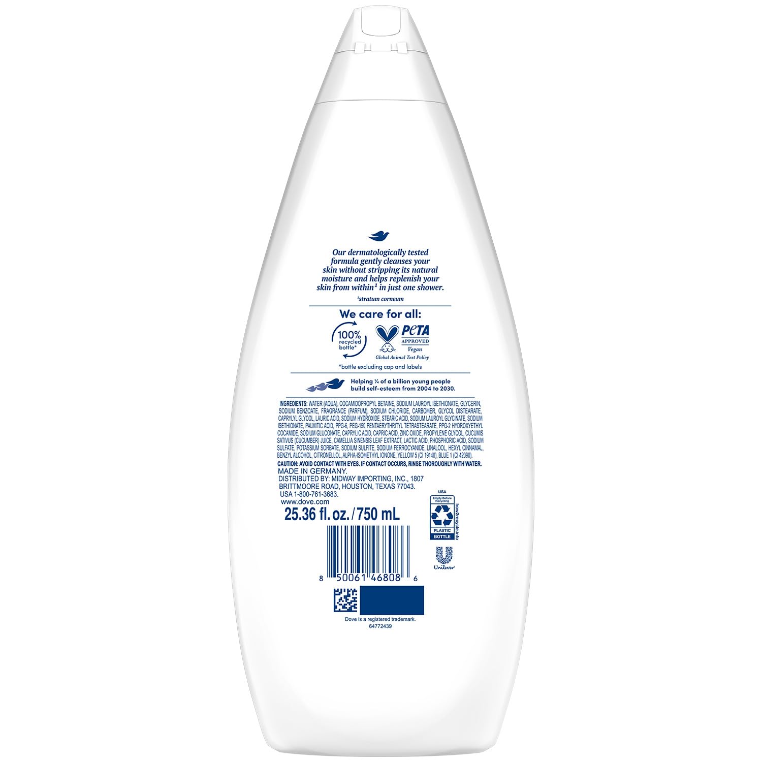 Dove Fresh Care 4-pack packaging highlights value and long-lasting moisture.
