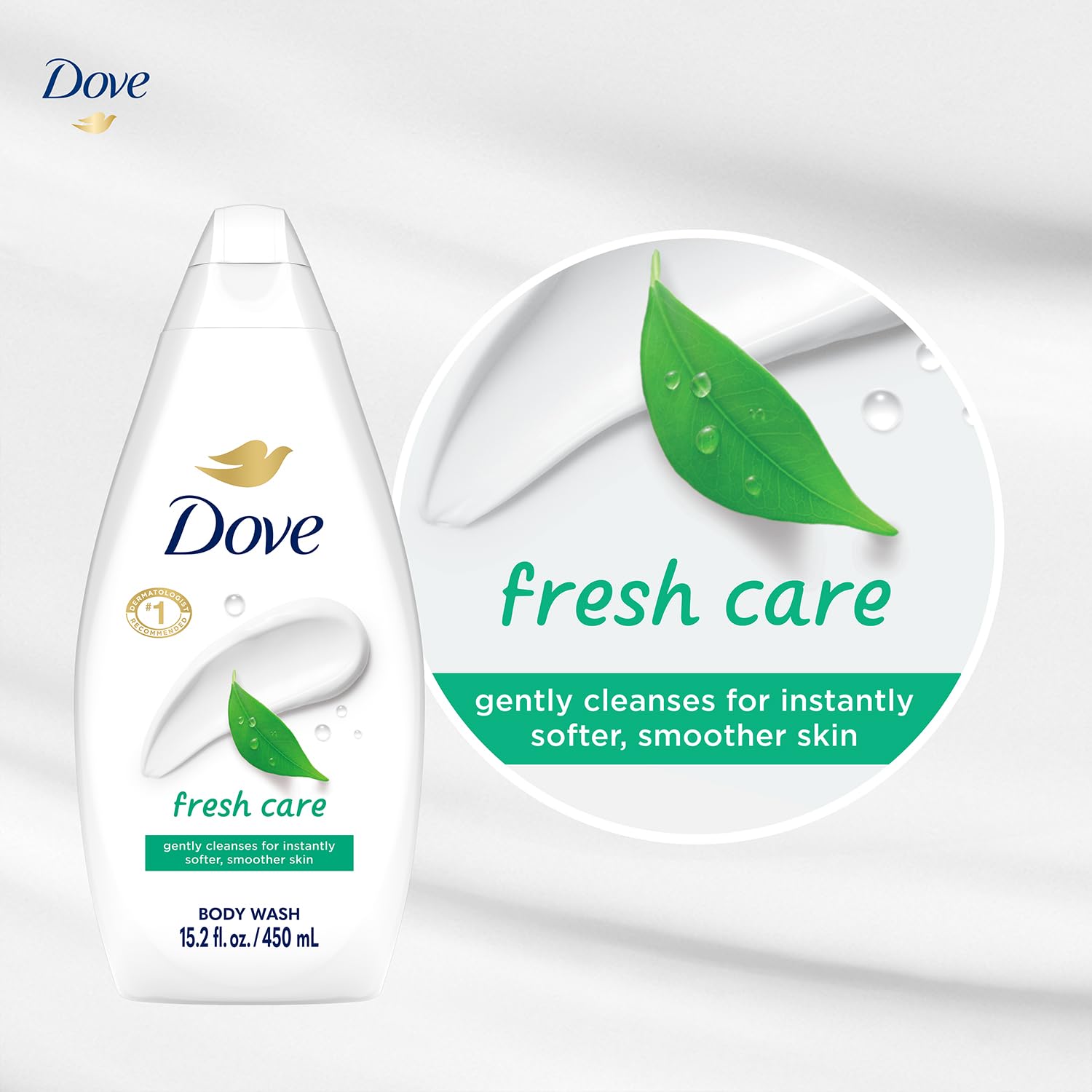 Dove cruelty-free logo closeup reinforces PETA-approved skincare ethics.