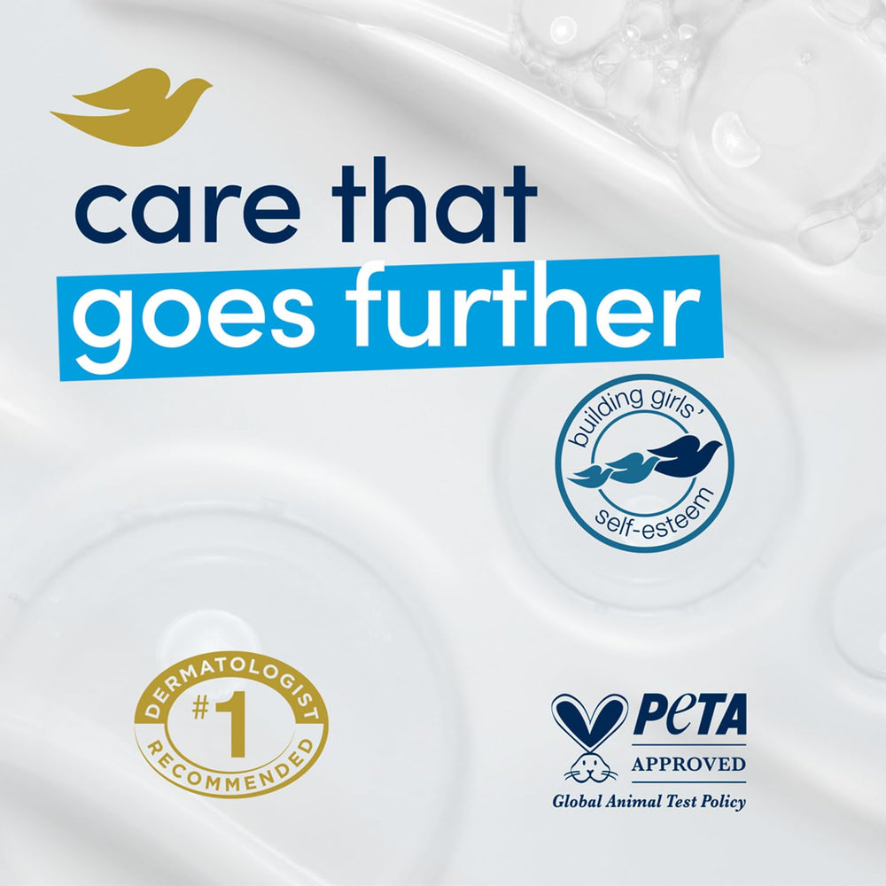 Dove Gentle Exfoliating Beauty Bar cruelty-free logo close-up indicates PETA approval