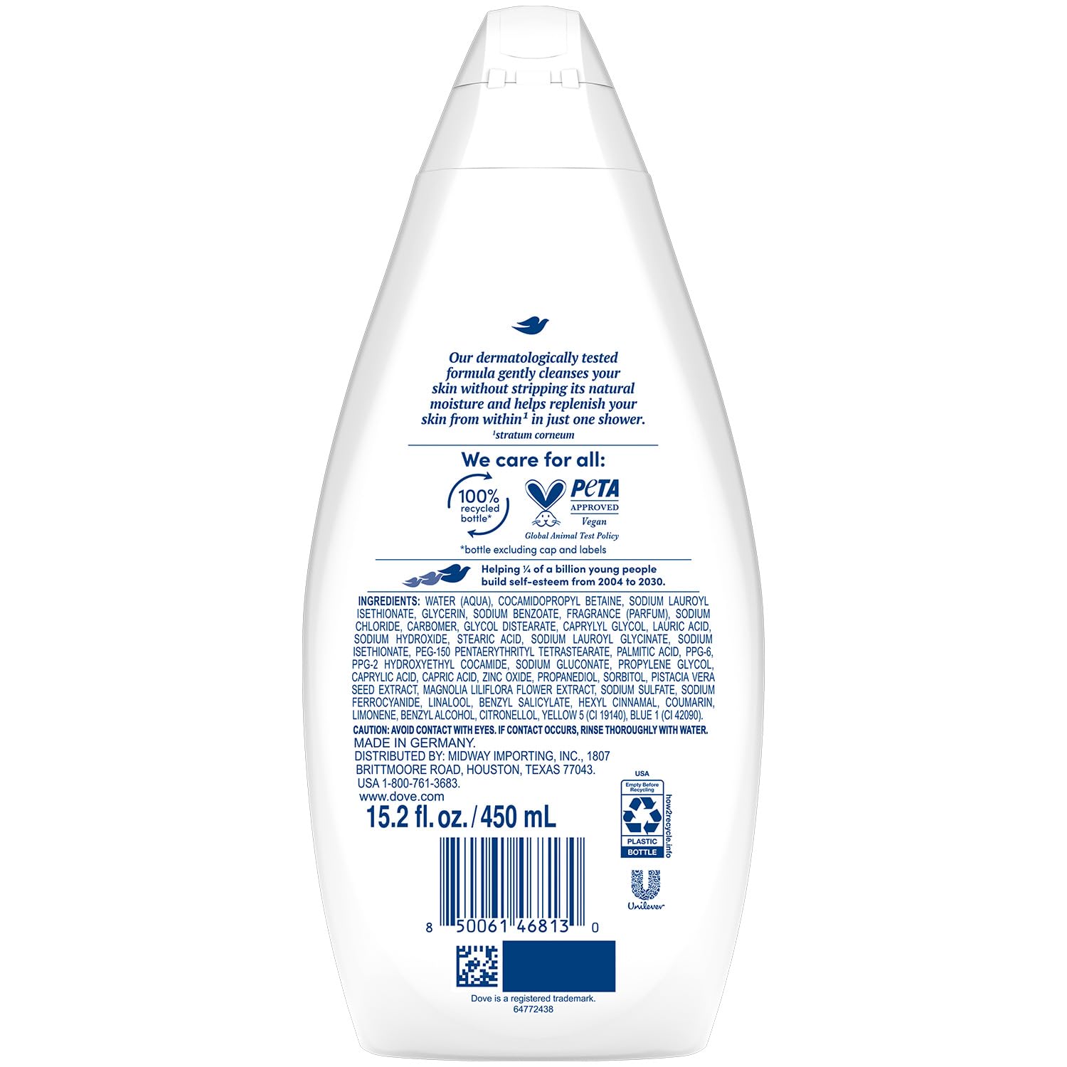 Dove Gentle Pamper vanilla scent close-up emphasizes comforting aroma.