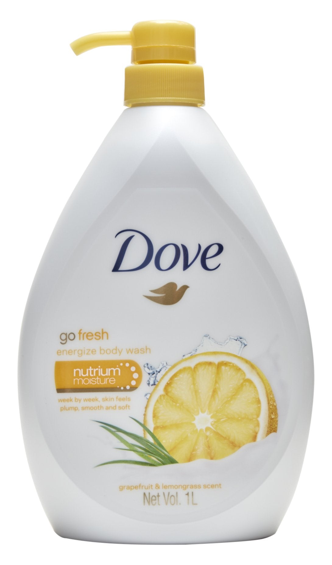 Dove Go Fresh Energize bottle-pump shown for daily refreshing shower