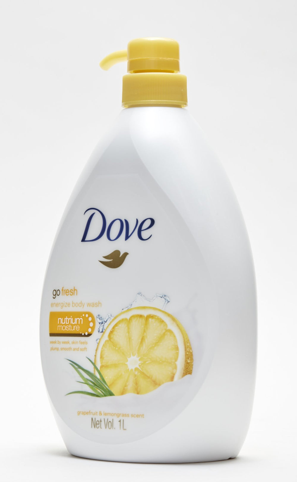 Dove Go Fresh Energize packaging on shelf hints at energizing morning routine