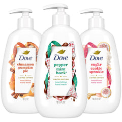 Dove Hand Soap Cinnamon Pumpkin Pie bottle shows rich moisture for daily hand care