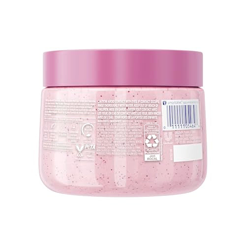 Dove Himalayan Salt & Rose Oil Scrub application swatch ready for gentle exfoliation