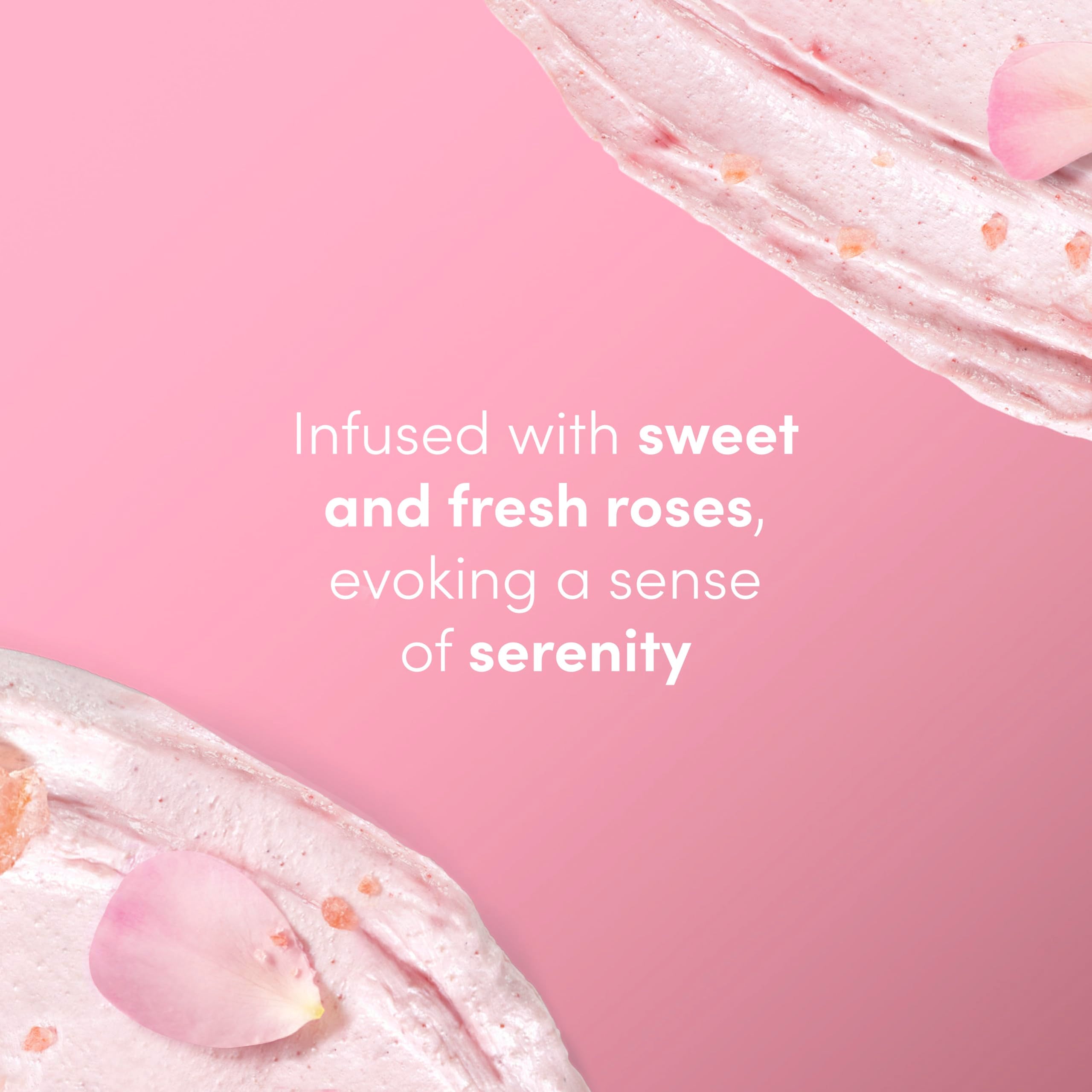 Dove Himalayan Salt & Rose Oil Scrub packaging made from 100% recycled plastic