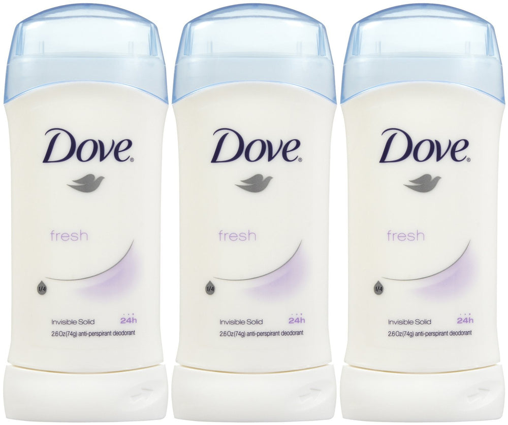 Dove Invisible Solid Fresh deodorant stick with pomegranate and lemon verbena for daily freshness.