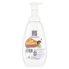 Close-up of fluffy foam shows light, easy-to-lather texture for bath time.